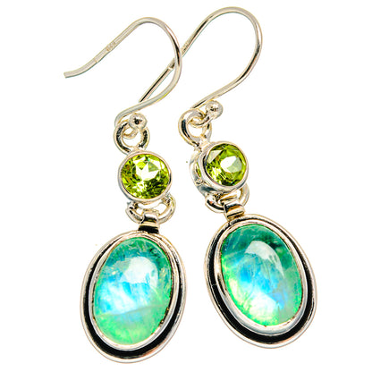 Green Moonstone Earrings handcrafted by Ana Silver Co - EARR424782