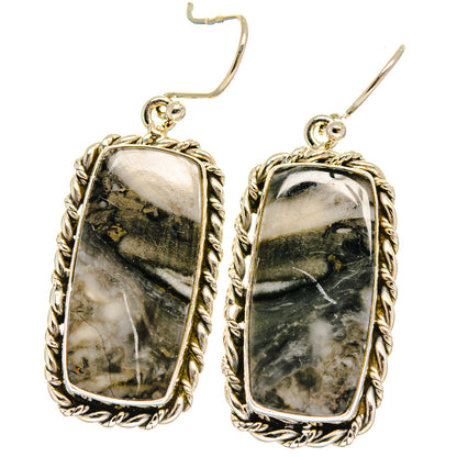 Pinolith Jasper Earrings handcrafted by Ana Silver Co - EARR424791 - Photo 2