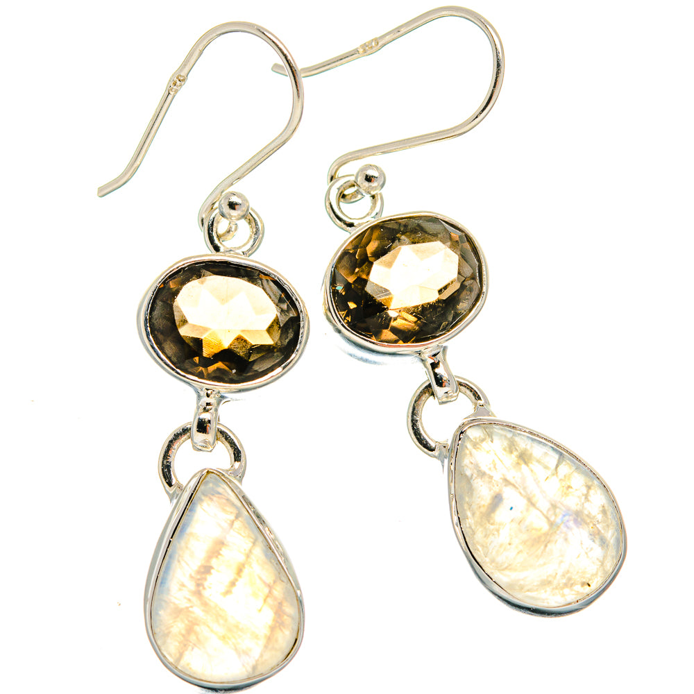 Rainbow Moonstone Earrings handcrafted by Ana Silver Co - EARR424792 - Photo 2