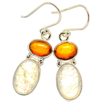 Rainbow Moonstone Earrings handcrafted by Ana Silver Co - EARR424800 - Photo 2