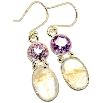Rainbow Moonstone Earrings handcrafted by Ana Silver Co - EARR424811 - Photo 2