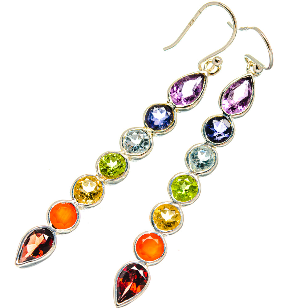 Chakra Earrings handcrafted by Ana Silver Co - EARR424821 - Photo 2