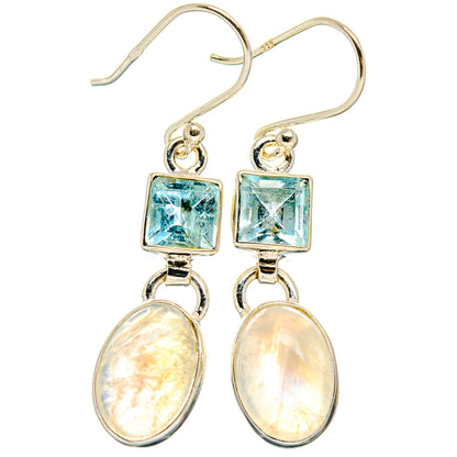 Rainbow Moonstone Earrings handcrafted by Ana Silver Co - EARR424824 - Photo 2