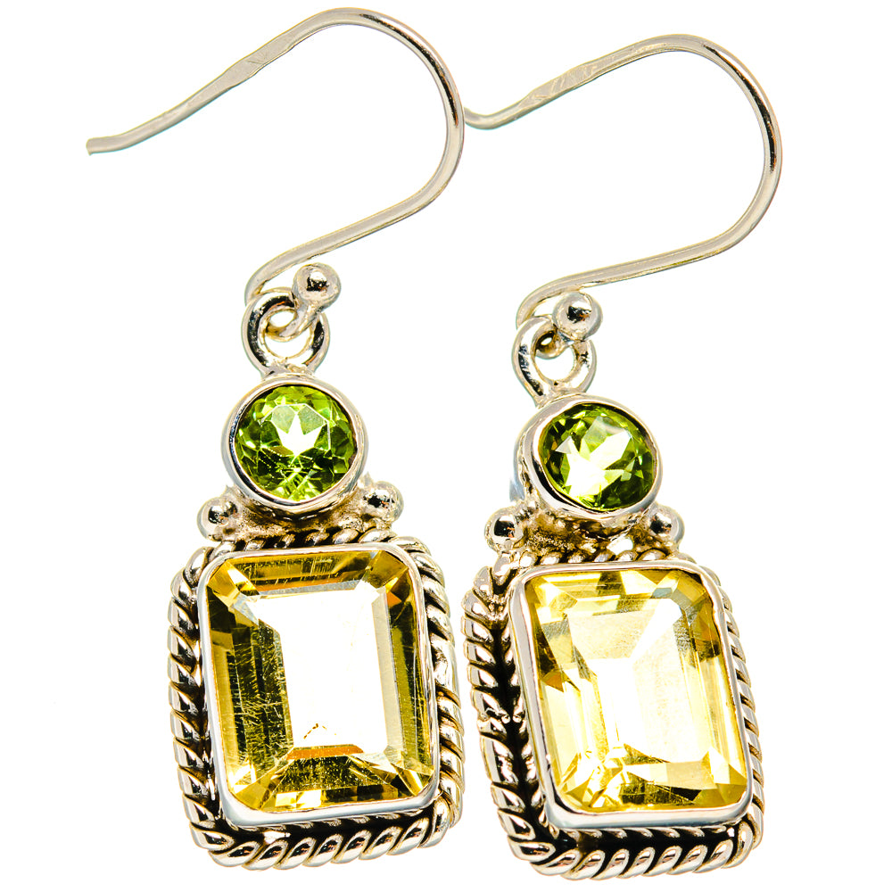 Citrine Earrings handcrafted by Ana Silver Co - EARR424832 - Photo 2