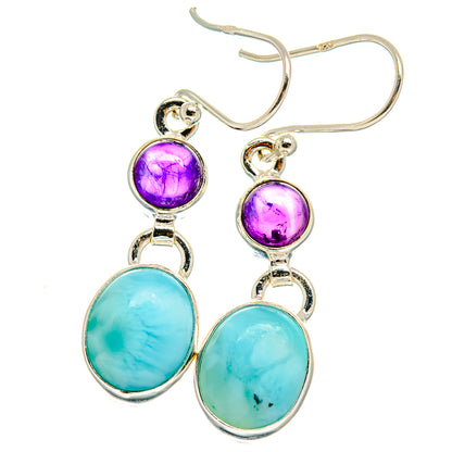 Larimar Earrings handcrafted by Ana Silver Co - EARR424834 - Photo 2