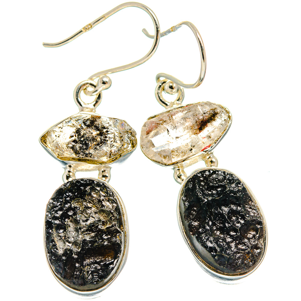 Tektite Earrings handcrafted by Ana Silver Co - EARR424835
