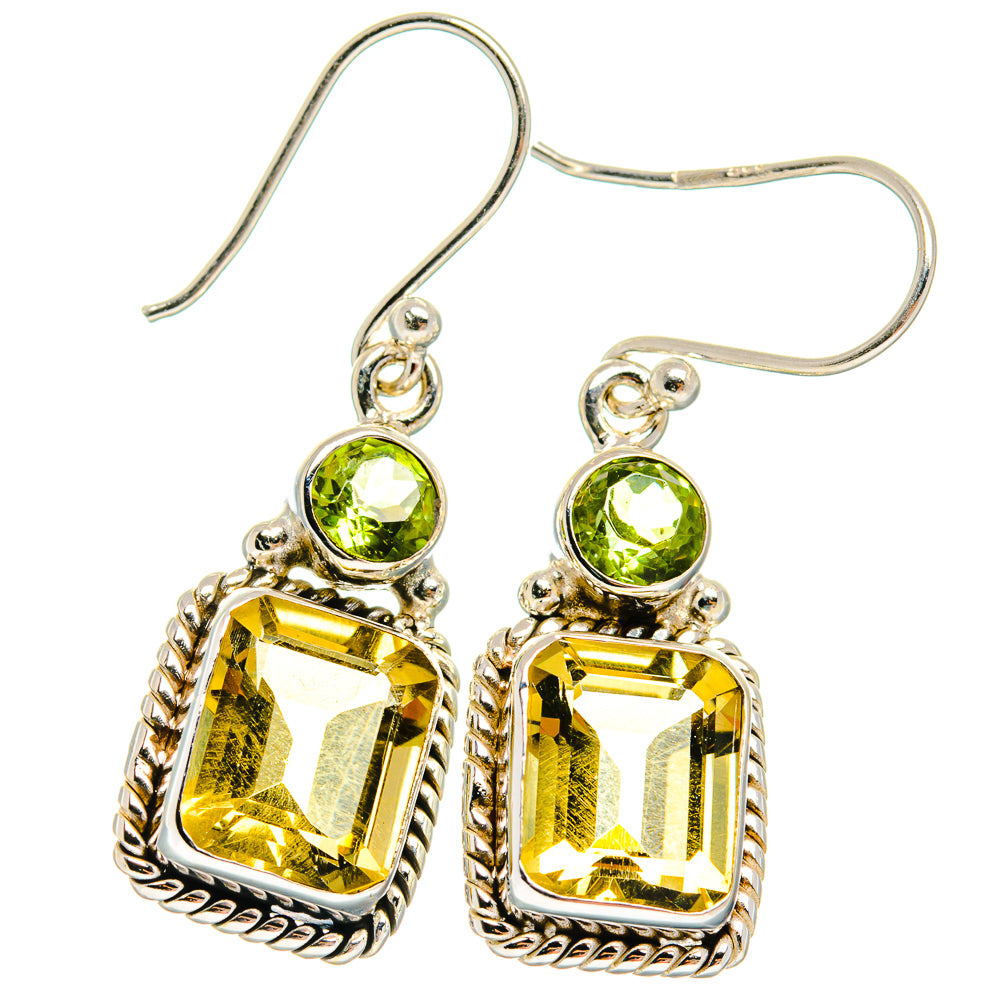 Citrine Earrings handcrafted by Ana Silver Co - EARR424836 - Photo 2