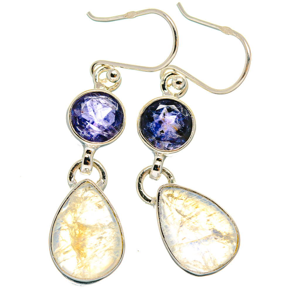 Rainbow Moonstone Earrings handcrafted by Ana Silver Co - EARR424843 - Photo 2