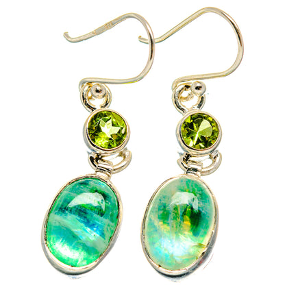 Green Moonstone Earrings handcrafted by Ana Silver Co - EARR424847