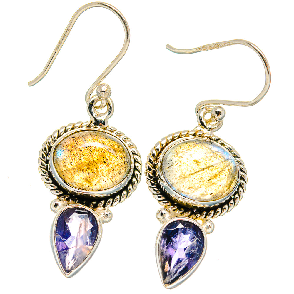 Labradorite Earrings handcrafted by Ana Silver Co - EARR424869 - Photo 2