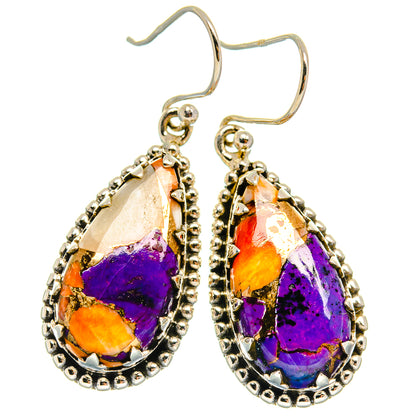 Spiny Oyster Turquoise Earrings handcrafted by Ana Silver Co - EARR424871 - Photo 2