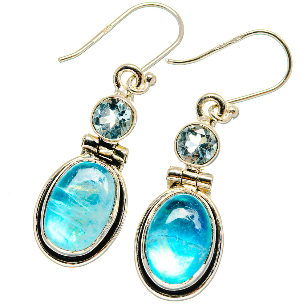 Rainbow Moonstone Earrings handcrafted by Ana Silver Co - EARR424873 - Photo 2