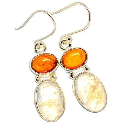 Rainbow Moonstone Earrings handcrafted by Ana Silver Co - EARR424874 - Photo 2