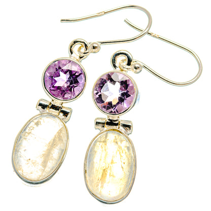 Rainbow Moonstone Earrings handcrafted by Ana Silver Co - EARR424881 - Photo 2