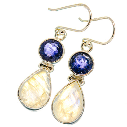 Rainbow Moonstone Earrings handcrafted by Ana Silver Co - EARR424886