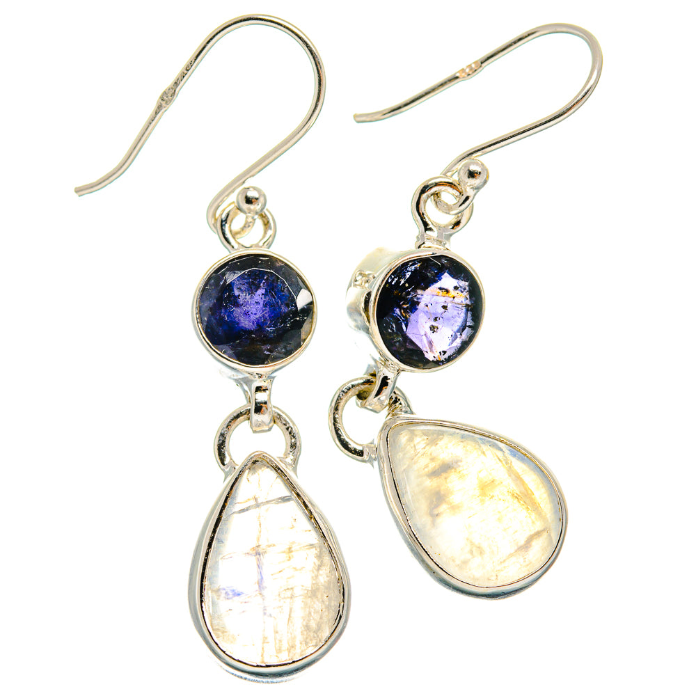 Rainbow Moonstone Earrings handcrafted by Ana Silver Co - EARR424887 - Photo 2