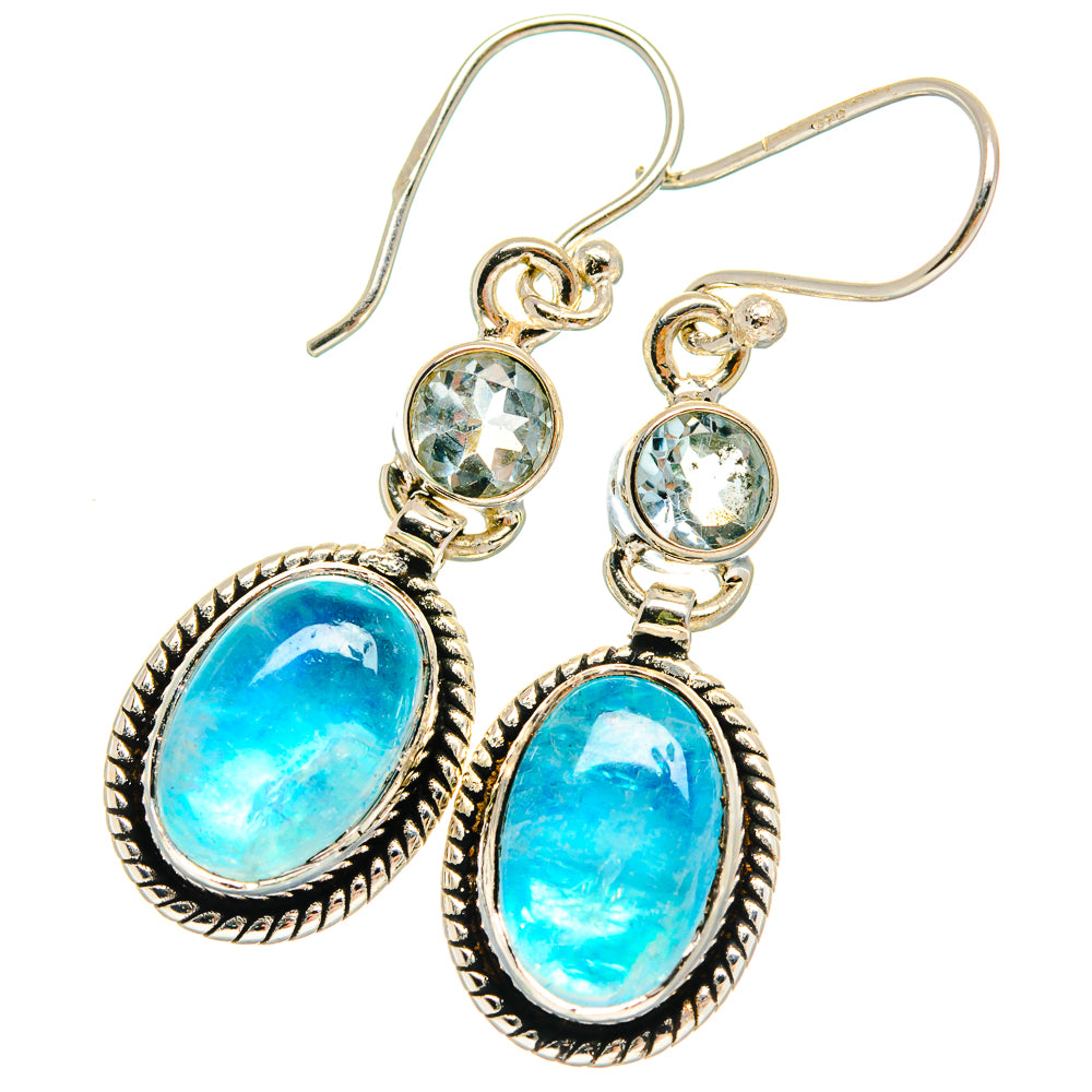 Rainbow Moonstone Earrings handcrafted by Ana Silver Co - EARR424893