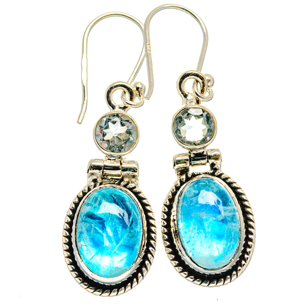 Rainbow Moonstone Earrings handcrafted by Ana Silver Co - EARR424894