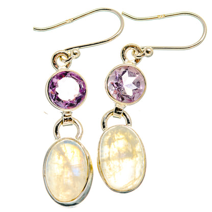 Rainbow Moonstone Earrings handcrafted by Ana Silver Co - EARR424896 - Photo 2