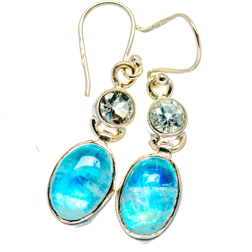 Rainbow Moonstone Earrings handcrafted by Ana Silver Co - EARR424900