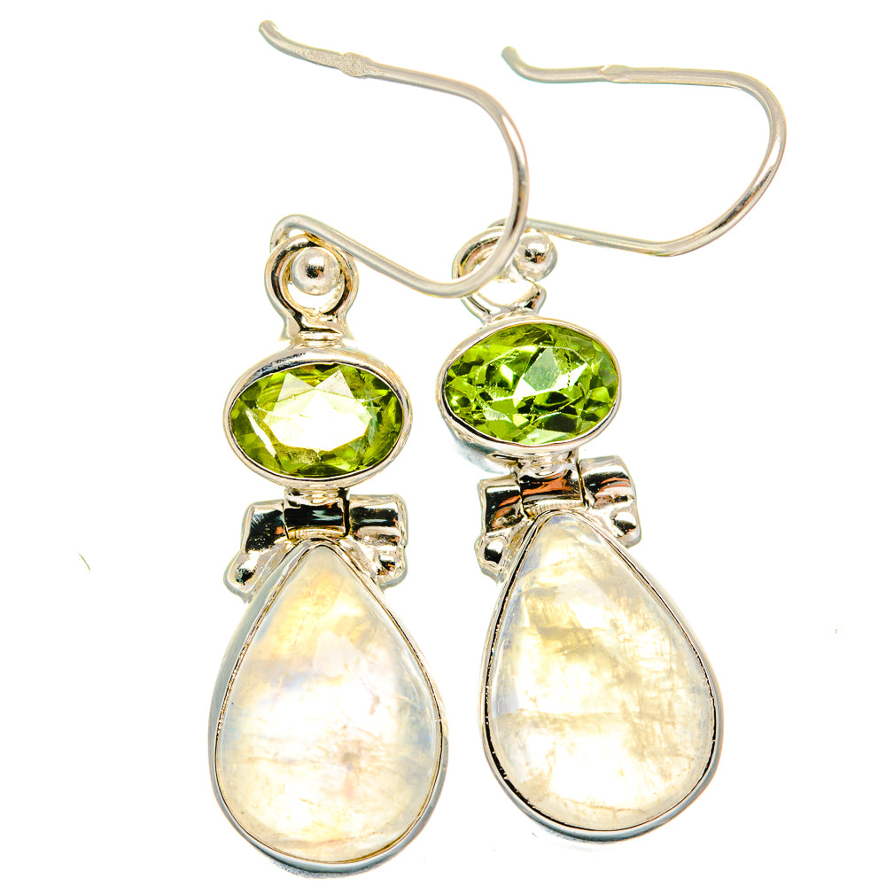 Rainbow Moonstone Earrings handcrafted by Ana Silver Co - EARR424901 - Photo 2