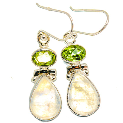 Rainbow Moonstone Earrings handcrafted by Ana Silver Co - EARR424901 - Photo 2