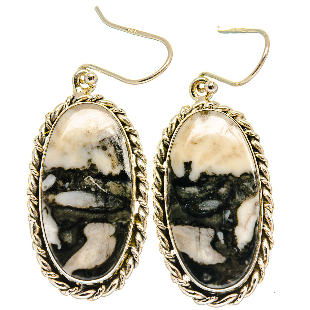 Pinolith Jasper Earrings handcrafted by Ana Silver Co - EARR424904 - Photo 2