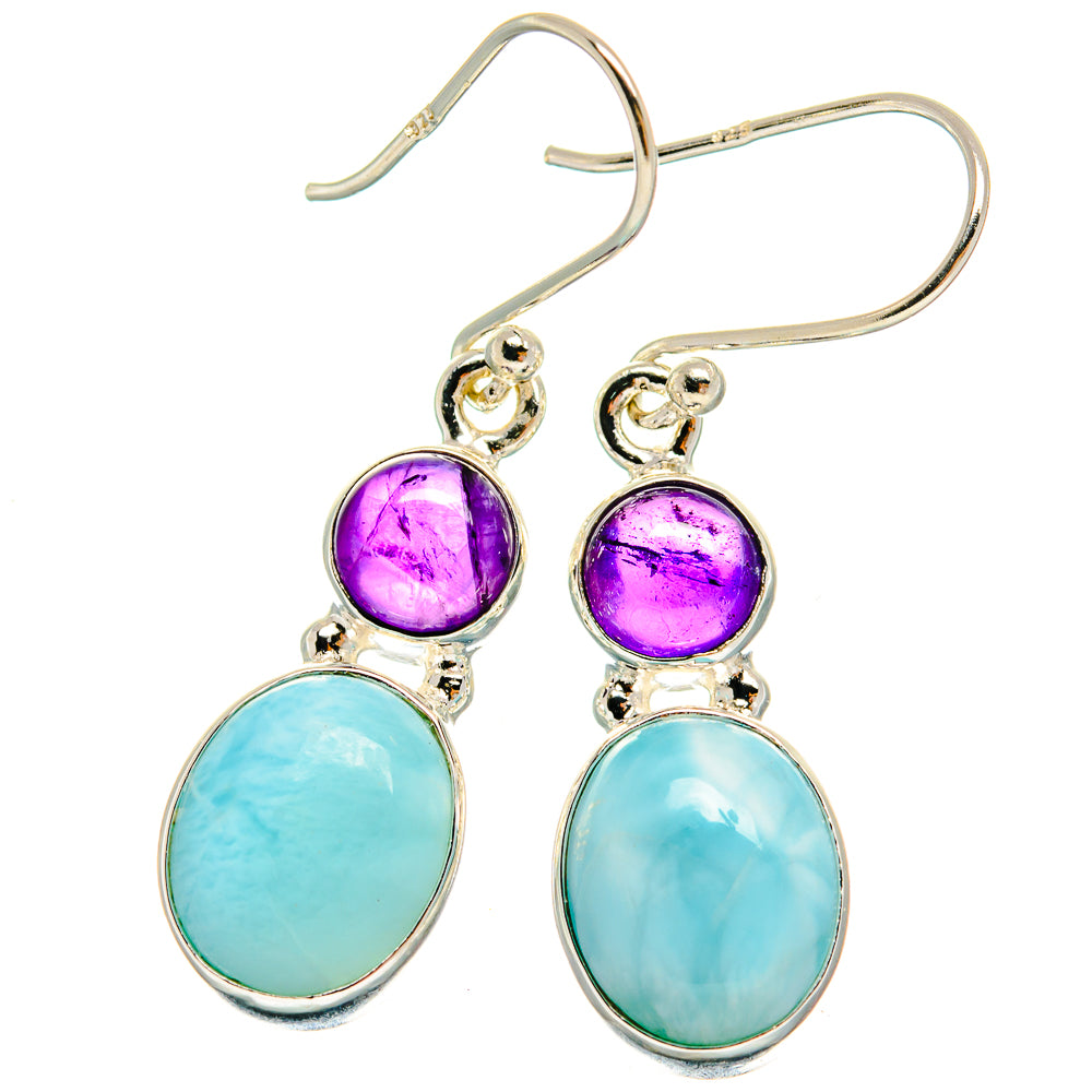 Larimar Earrings handcrafted by Ana Silver Co - EARR424914 - Photo 2