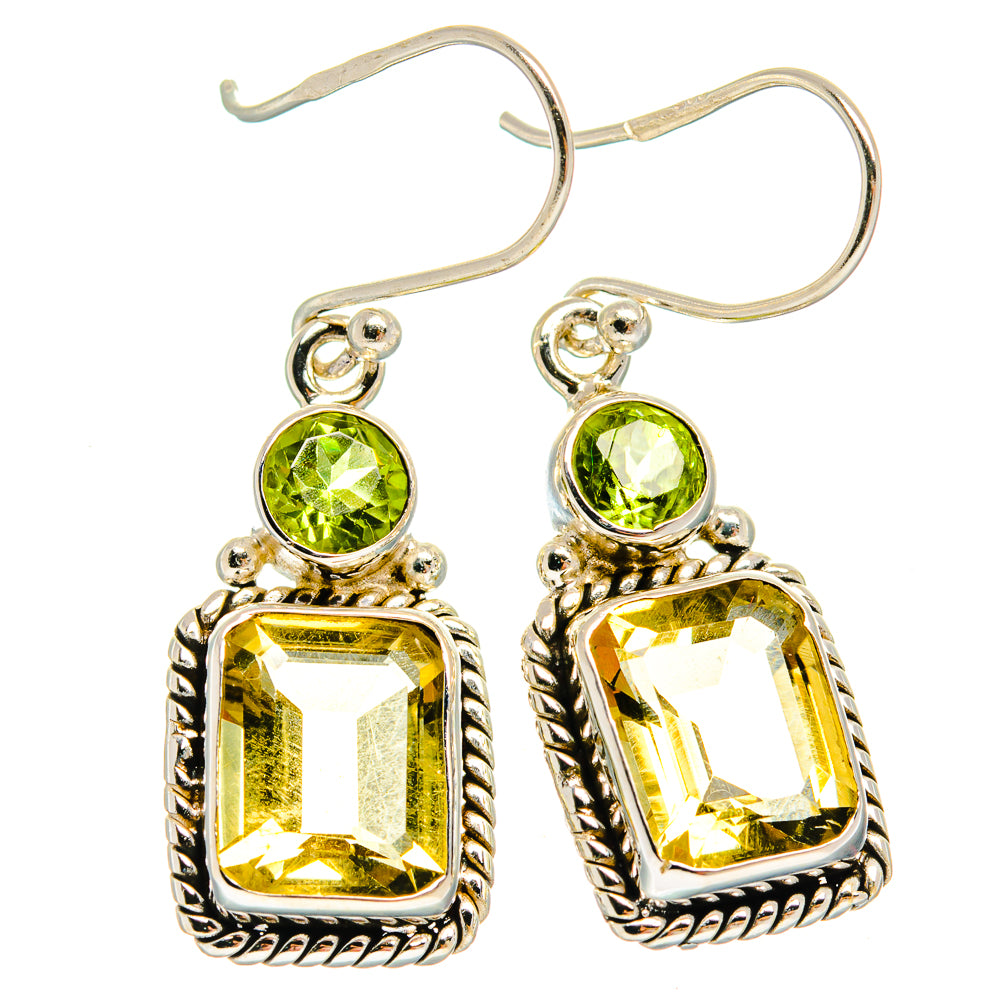 Citrine Earrings handcrafted by Ana Silver Co - EARR424916 - Photo 2