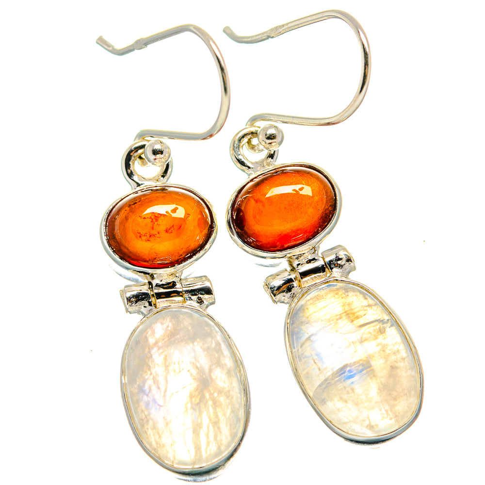 Rainbow Moonstone Earrings handcrafted by Ana Silver Co - EARR424923 - Photo 2