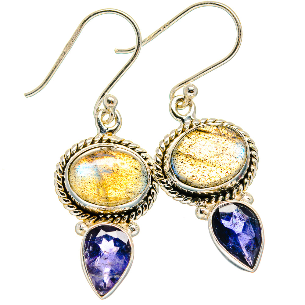 Labradorite Earrings handcrafted by Ana Silver Co - EARR424924 - Photo 2
