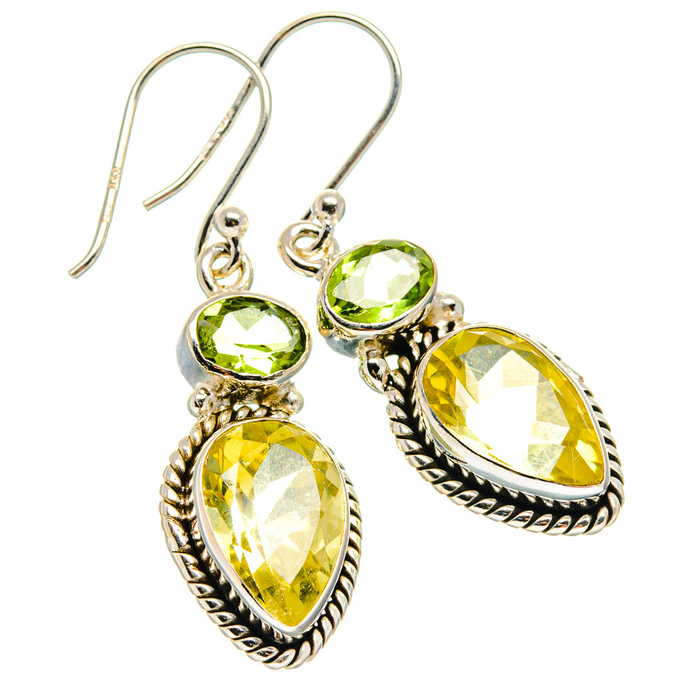 Citrine Earrings handcrafted by Ana Silver Co - EARR424926 - Photo 2