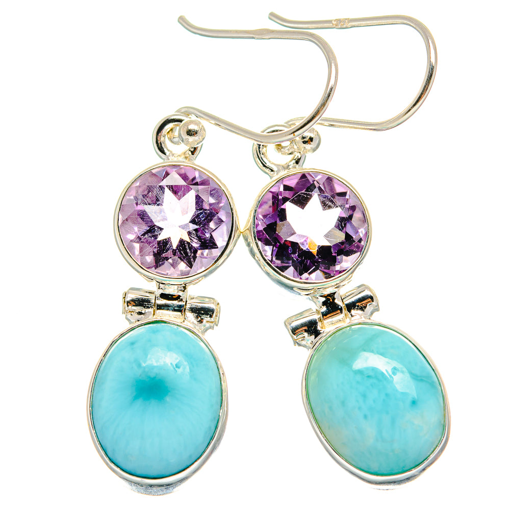Larimar Earrings handcrafted by Ana Silver Co - EARR424927 - Photo 2