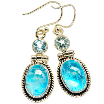 Rainbow Moonstone Earrings handcrafted by Ana Silver Co - EARR424934