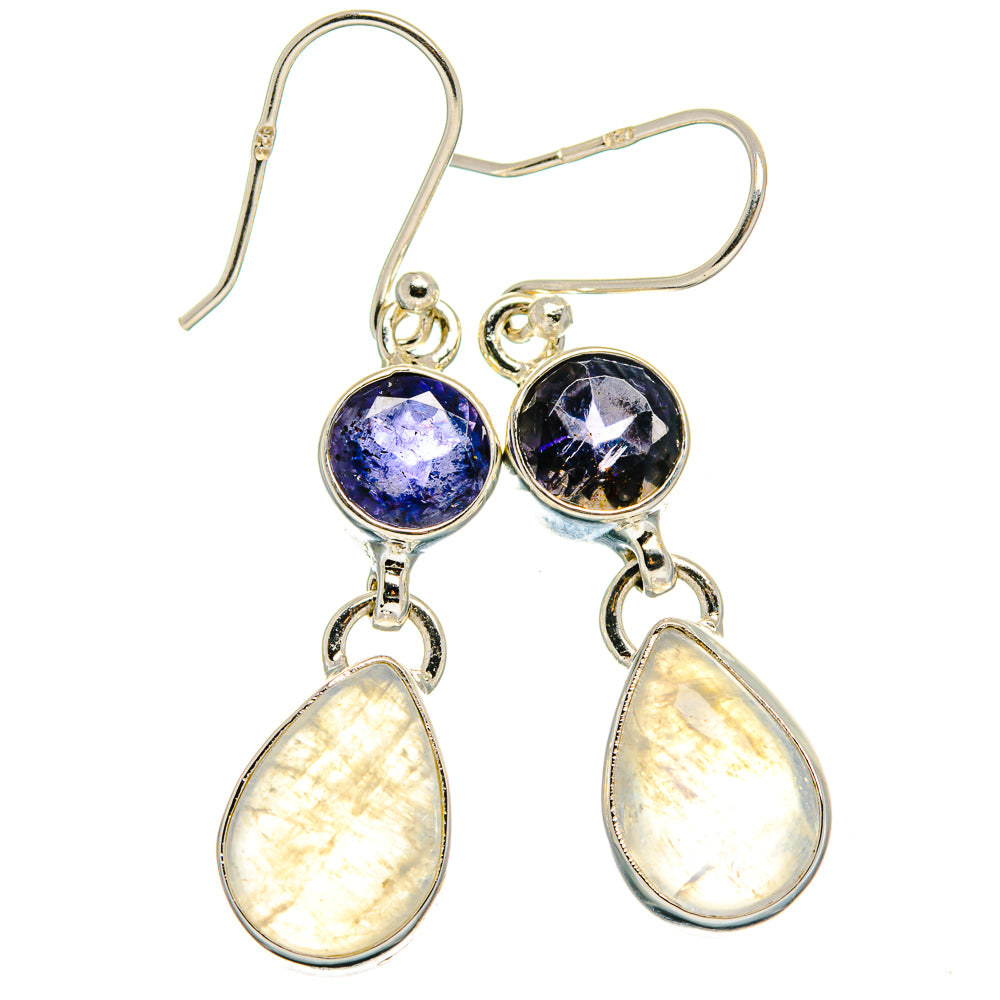 Rainbow Moonstone Earrings handcrafted by Ana Silver Co - EARR424943