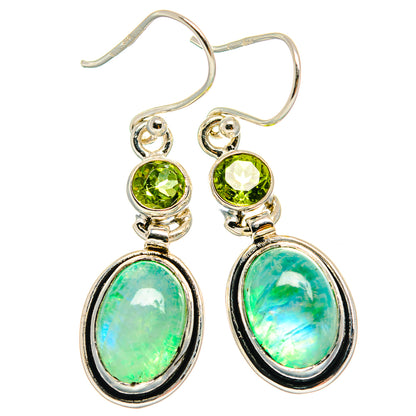 Green Moonstone Earrings handcrafted by Ana Silver Co - EARR424951