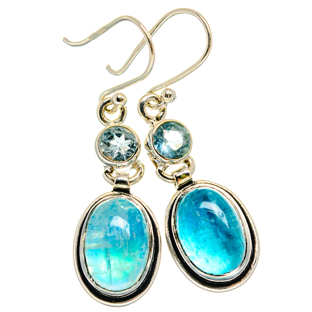 Rainbow Moonstone Earrings handcrafted by Ana Silver Co - EARR424952 - Photo 2