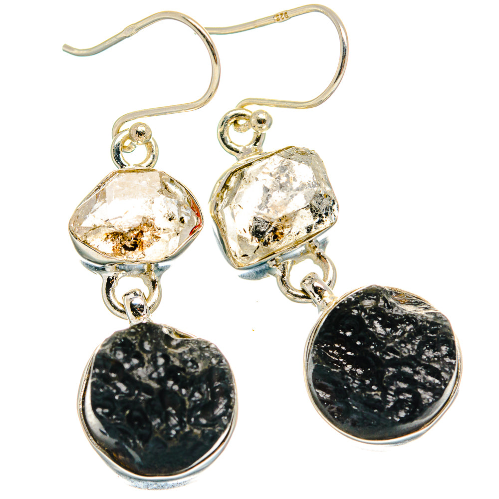 Tektite Earrings handcrafted by Ana Silver Co - EARR424964 - Photo 2