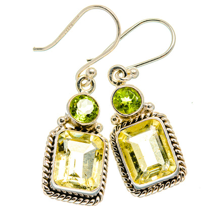 Citrine Earrings handcrafted by Ana Silver Co - EARR424965 - Photo 2