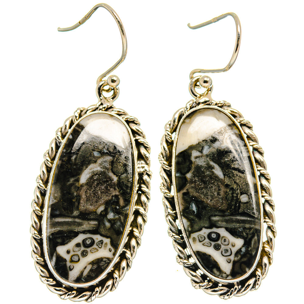 Pinolith Jasper Earrings handcrafted by Ana Silver Co - EARR424966 - Photo 2