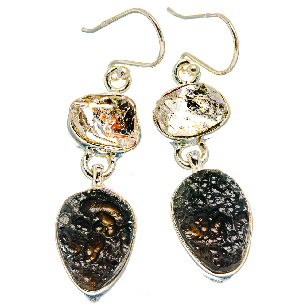 Tektite Earrings handcrafted by Ana Silver Co - EARR424968