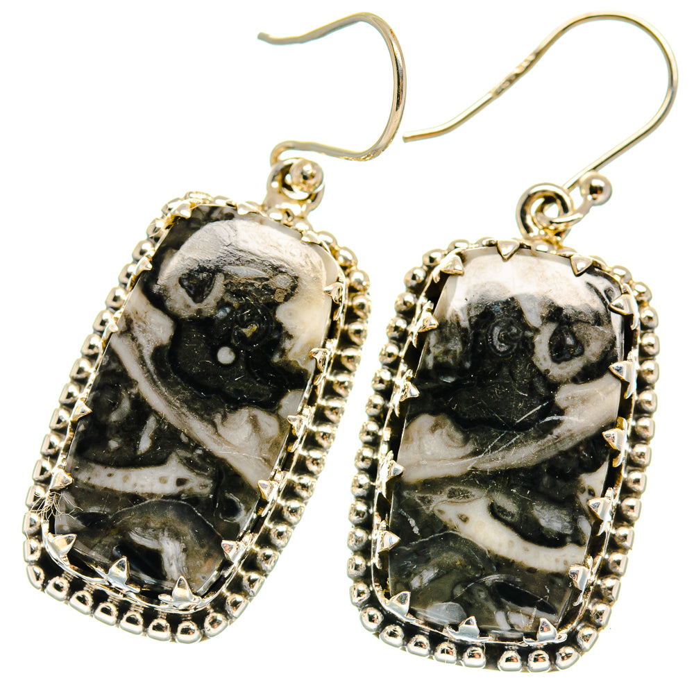 Pinolith Jasper Earrings handcrafted by Ana Silver Co - EARR424969 - Photo 2