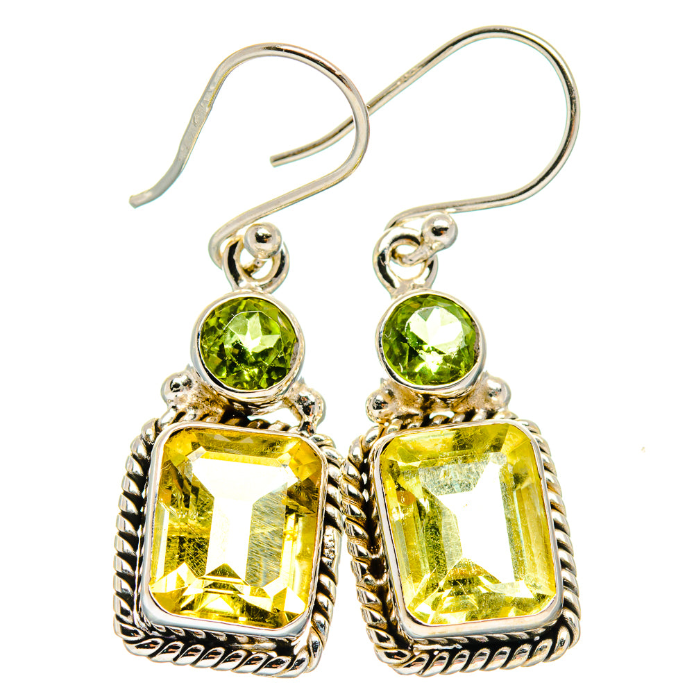 Citrine Earrings handcrafted by Ana Silver Co - EARR424973 - Photo 2