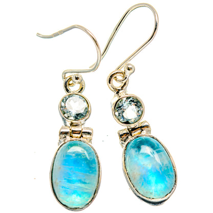 Rainbow Moonstone Earrings handcrafted by Ana Silver Co - EARR424978 - Photo 2