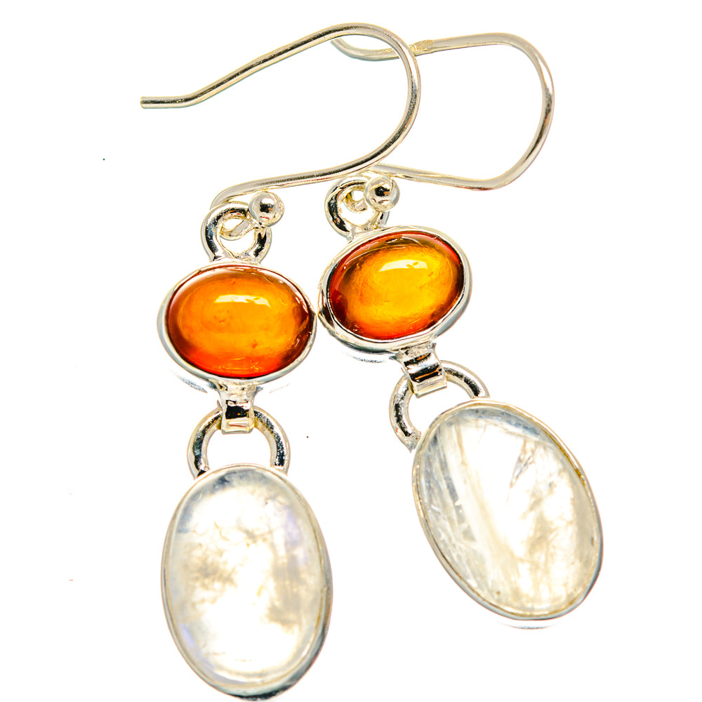 Rainbow Moonstone Earrings handcrafted by Ana Silver Co - EARR424979 - Photo 2
