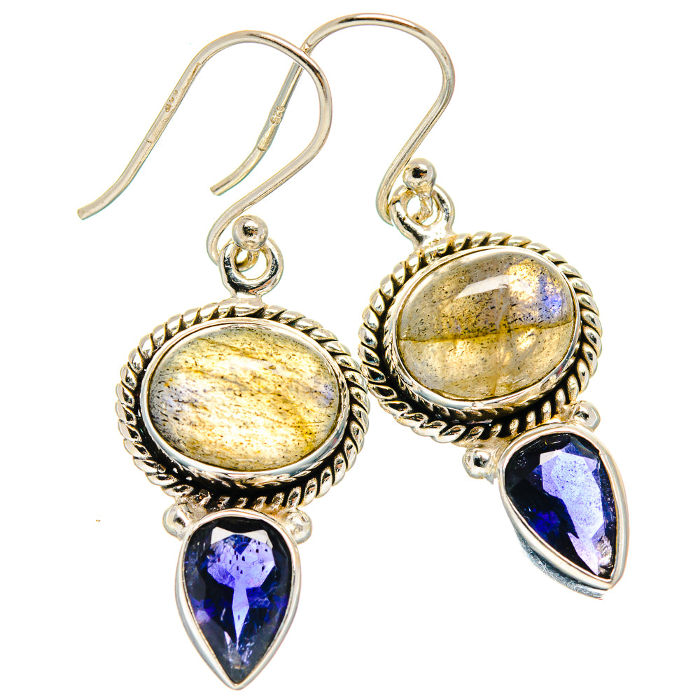 Labradorite Earrings handcrafted by Ana Silver Co - EARR424983 - Photo 2