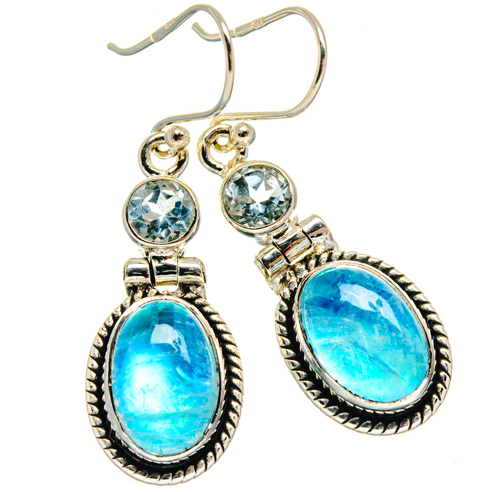 Rainbow Moonstone Earrings handcrafted by Ana Silver Co - EARR424984