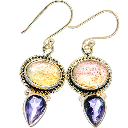 Labradorite Earrings handcrafted by Ana Silver Co - EARR424988 - Photo 2