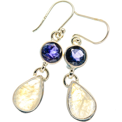 Rainbow Moonstone Earrings handcrafted by Ana Silver Co - EARR424989 - Photo 2