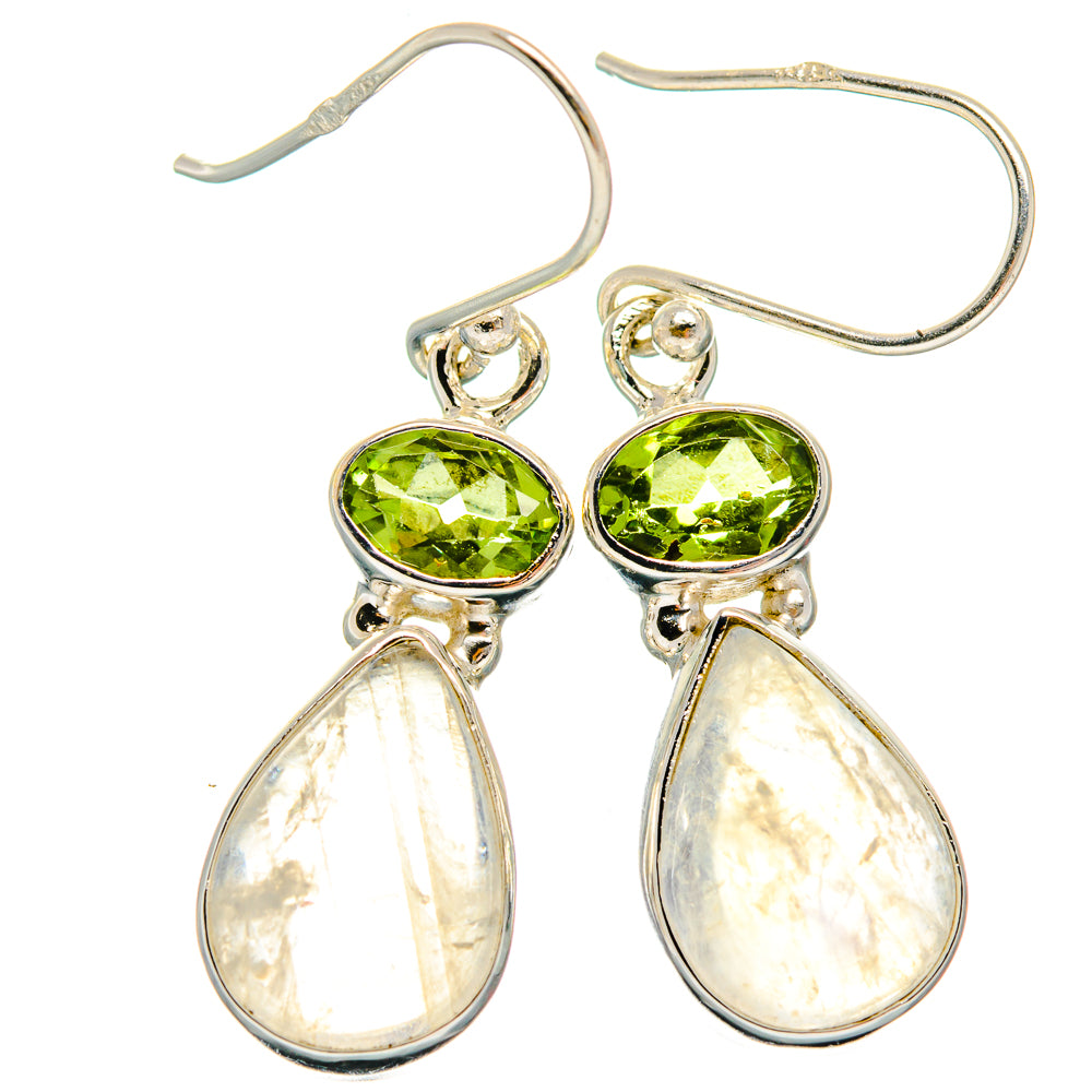 Rainbow Moonstone Earrings handcrafted by Ana Silver Co - EARR424994 - Photo 2